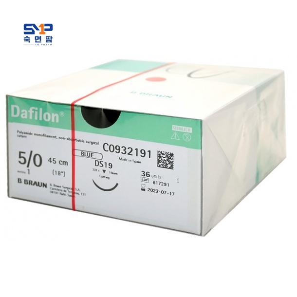 다필론(나일론) C0932191(5/0 DS19 각침 19mm 3/8 circle 45cm)